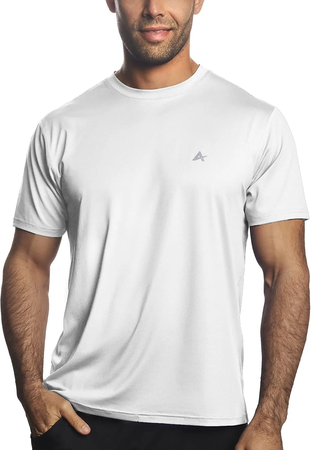 Arctic Cool Men??s Crew Neck Instant Cooling Moisture Wicking Performance UPF 50  Short Sleeve Workout Shirt