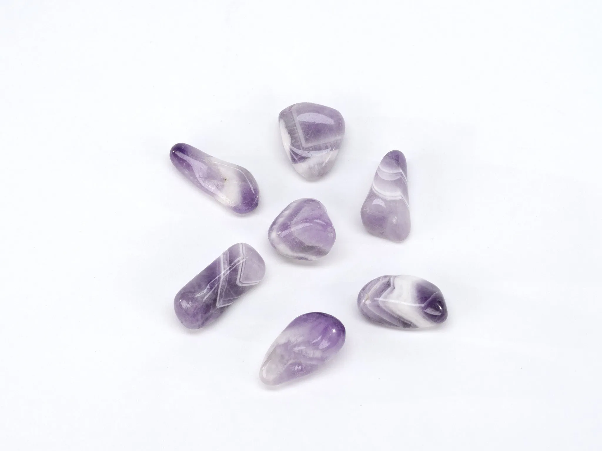 Banded Amethyst, tumbled, one piece