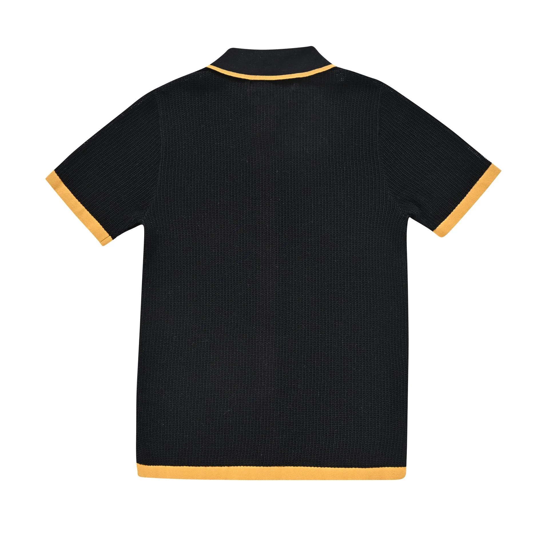 BLACK AND GOLD KNIT SHIRT