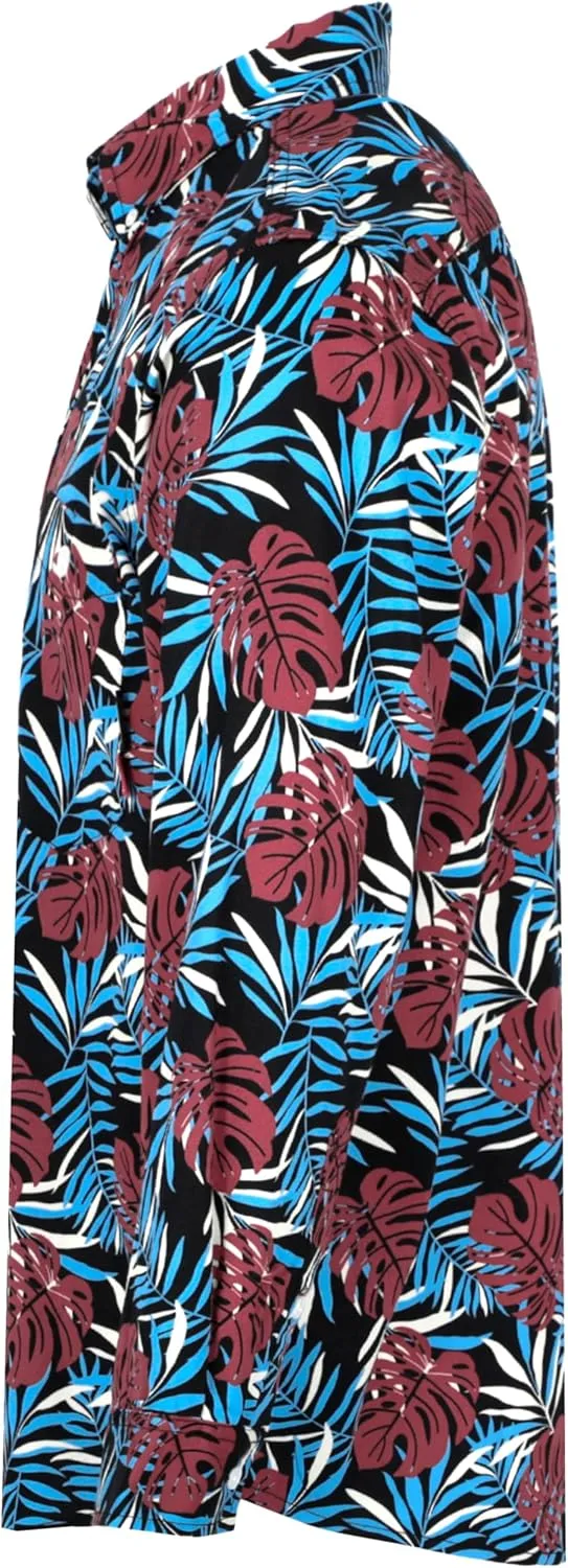 BOCOMAL FR Shirts Printed Paisley/Hawaii Lightweight Pearl Snaps Button Down Flame Resistant NFPA2112 CAT2 Work Shirt