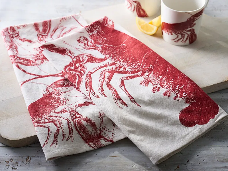 Caskata Lobsters Kitchen Towels, Set of 2