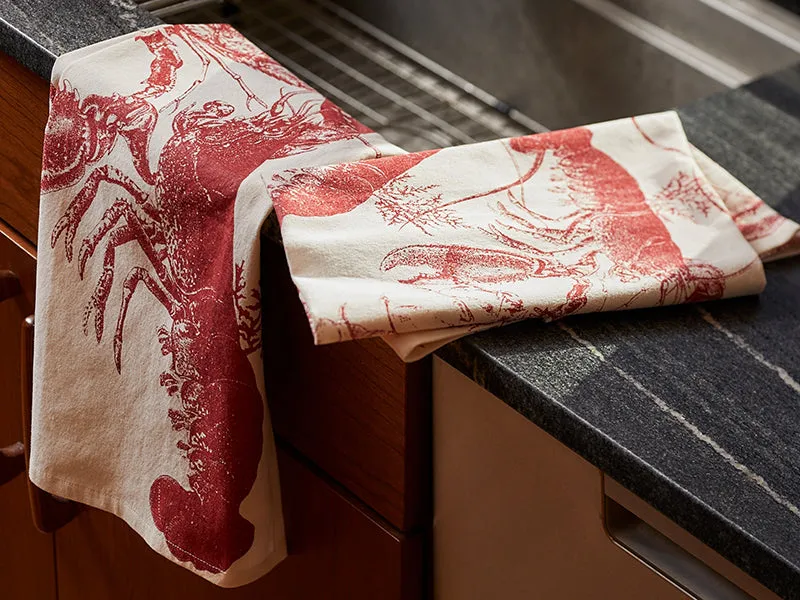 Caskata Lobsters Kitchen Towels, Set of 2