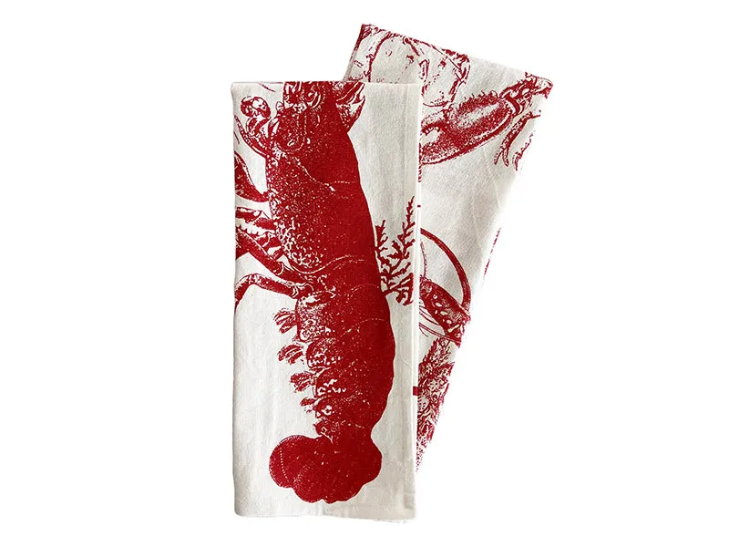 Caskata Lobsters Kitchen Towels, Set of 2