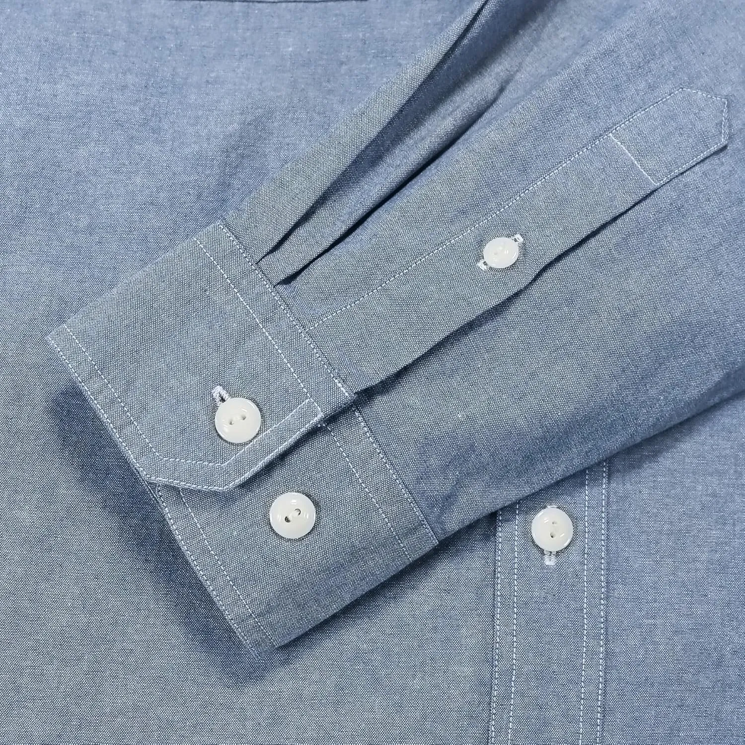 Dubinik? Chambray Shirt Men Long Sleeve Cotton Work Shirts with 2 Pockets Casual Button Down