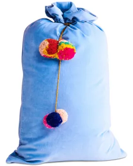 Kip & Co Velvet Santa Sack - Brilliant Blue