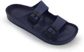 Luffymomo Adjustable Slip on Eva Double Buckle Slides for Mens