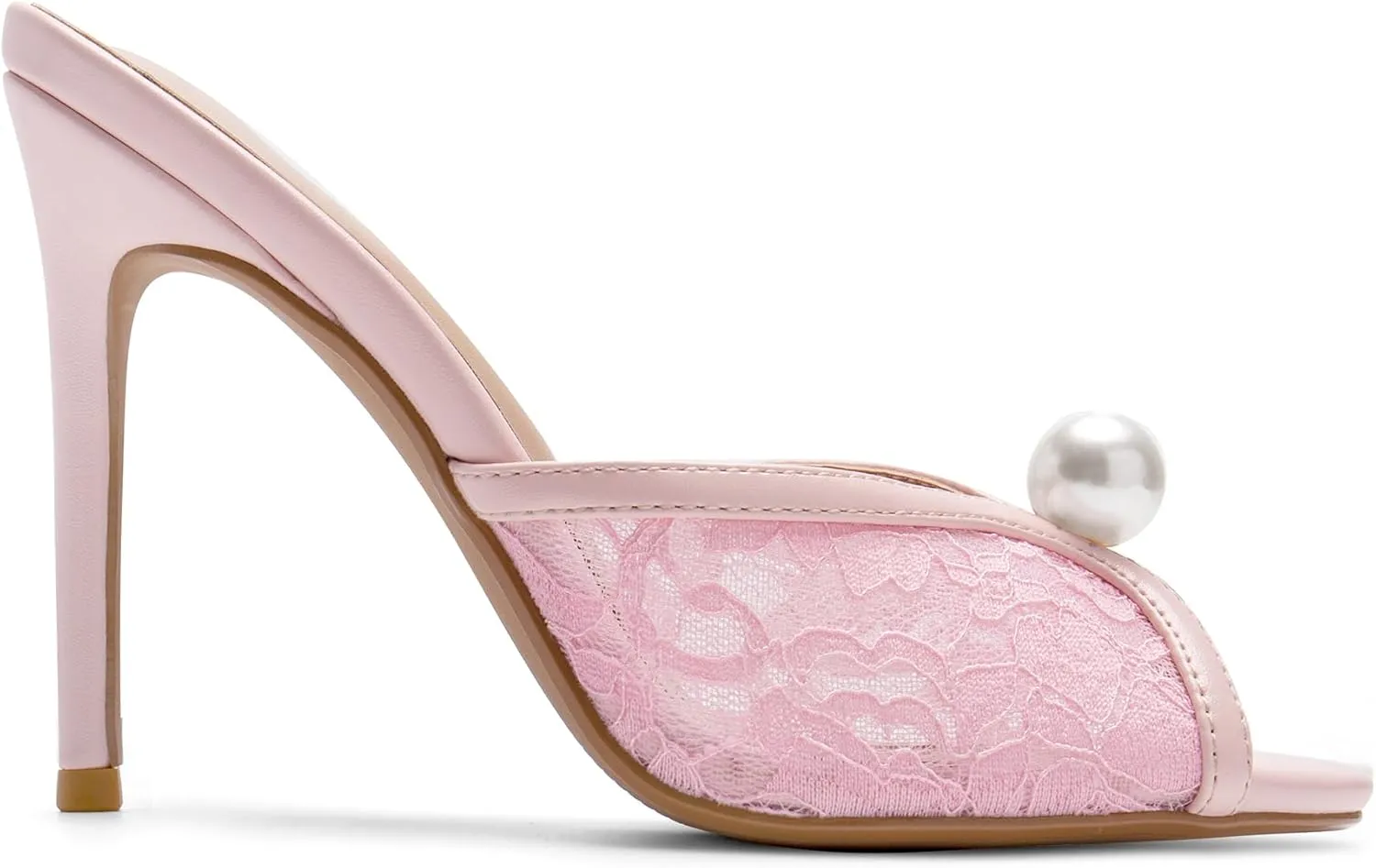 Mesh Mule Heels for Women with 4 Inch Stiletto Heel
