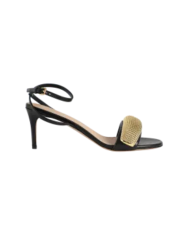 Metal Bar Kitten Heels