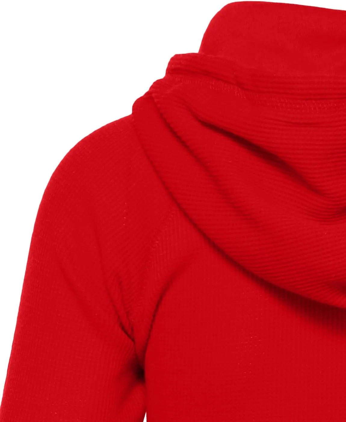 NE PEOPLE Women Basic Casual Comfy Lightweight Thermal Waffle Hoodie