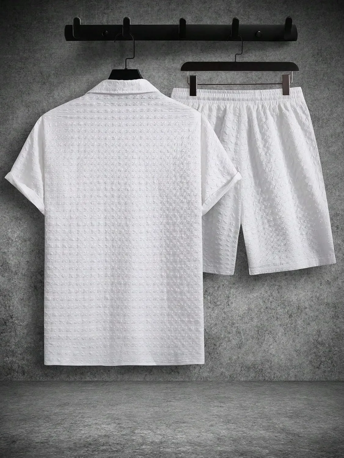 SOLY HUX Men's 2 Piece Shorts Sets Casual Beach Outfits Short Sleeve Button Down Hawaiian Shirt Sets