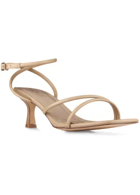 Strappy Kitten Heels - Tan