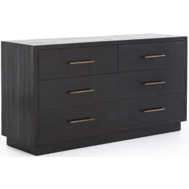Suki 6 Drawer Dresser, Burnished Black